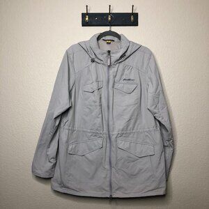 Eddie Bauer Travex Waterproof Packable Hood Jacket Women's 2XL Outdoor Gorpcore